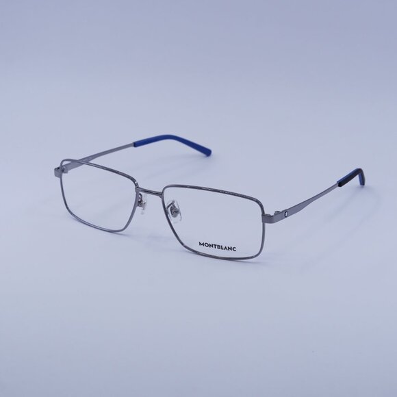 Montblanc MB0108O 002 Eyeglasses Ruthenium 57mm Rectangle Frame - Picture 7 of 9